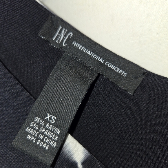 NEVER WORN INC BLACK DRESS W FRINGE AT BOTTOM. DOUBLE LINED SIZE XS - Picture 3 of 6